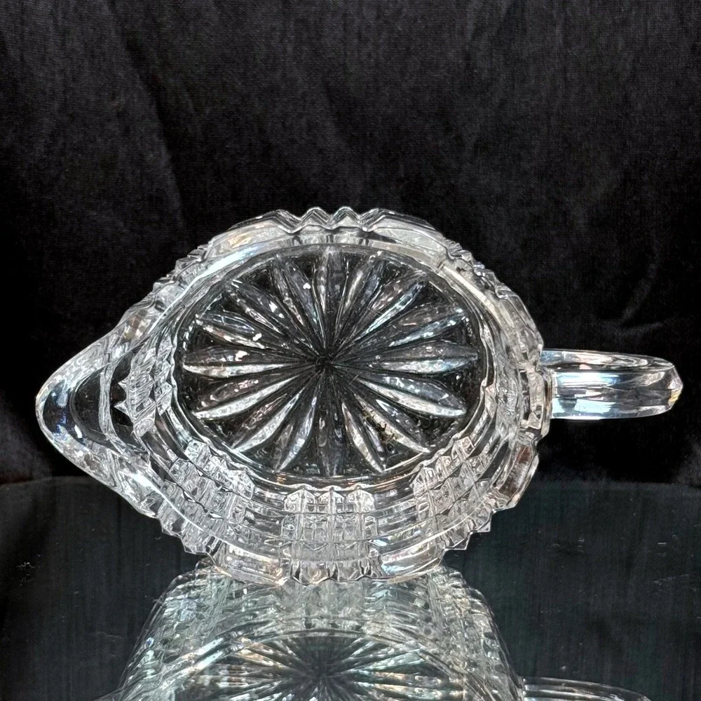 Huta Julia Puchała Crystal Milk Jug Creamer 6503 Polish Geometric Crystal